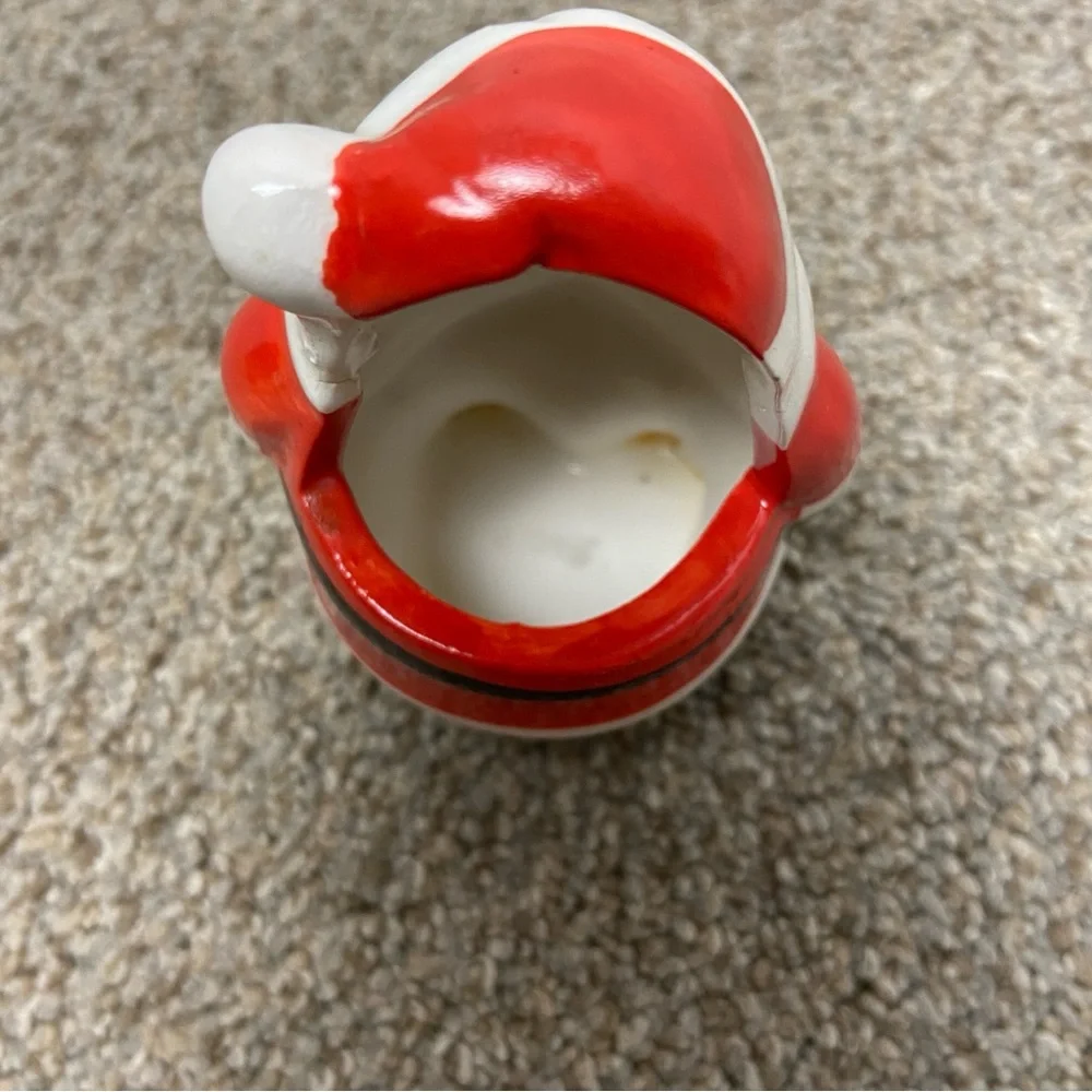 Festive Santa Claus Figurine - Red and White, tea light holder, Christmas Decor‎